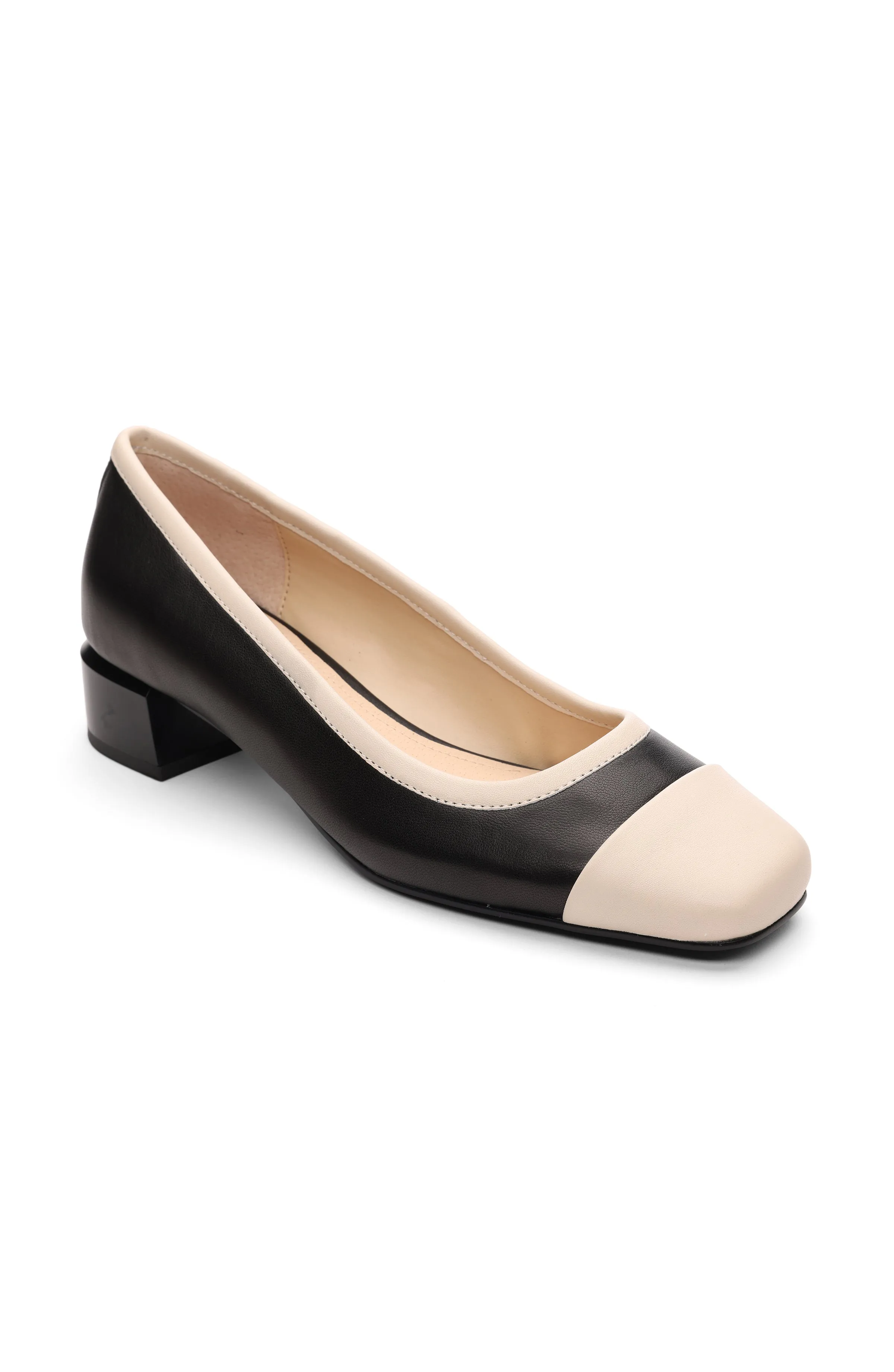 IRVINE ROUNDED TOE SLIP ON WITH BLOCK HEEL