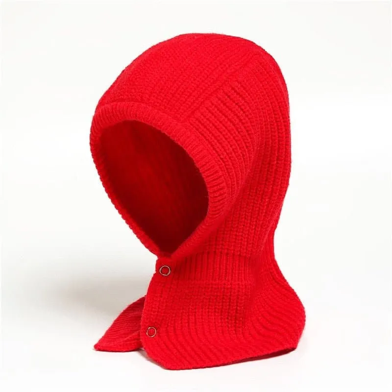 Knitted Cotton Cap Scarf - Fashionable Warmth and Versatility