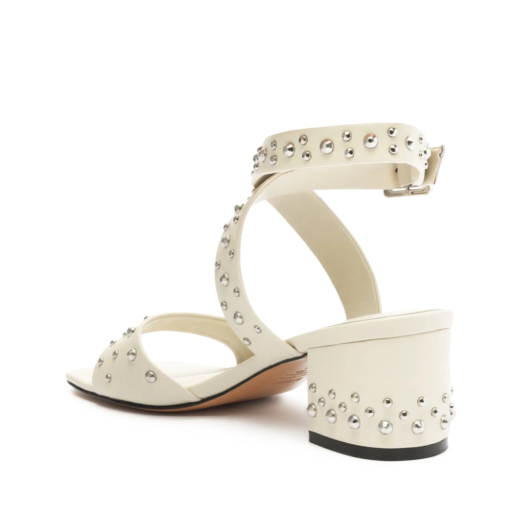 Lizzy Mid Block Leather Sandal