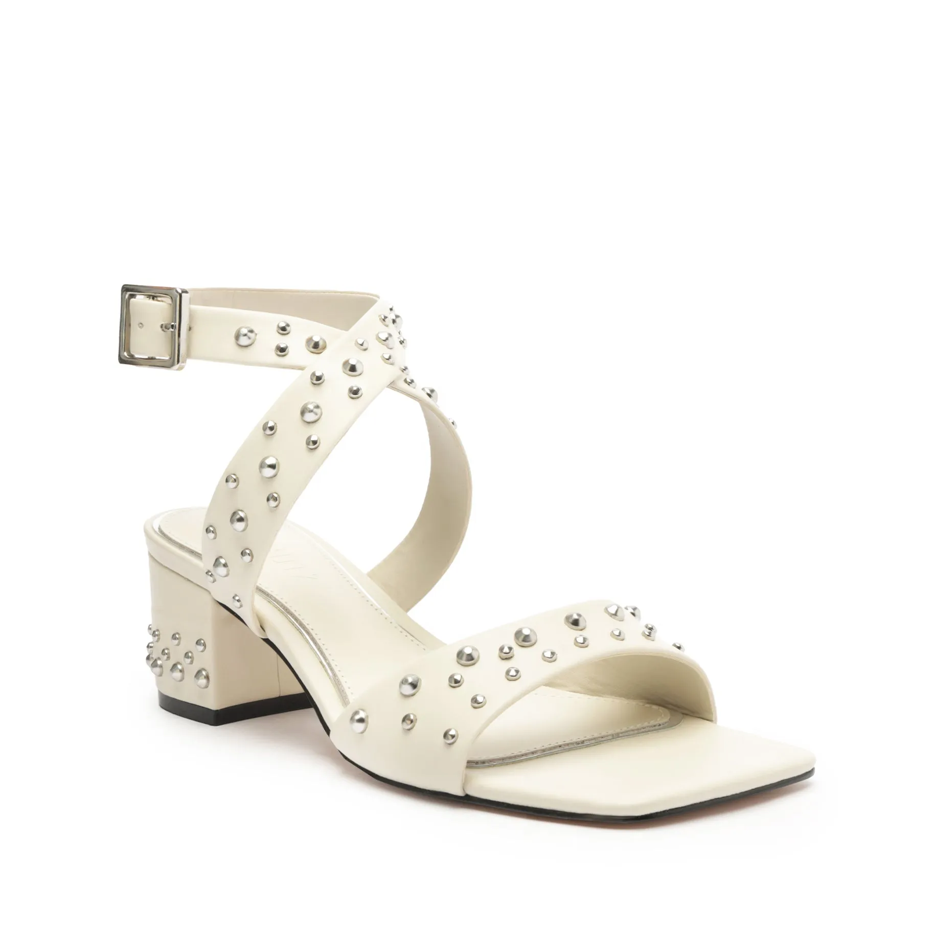 Lizzy Mid Block Leather Sandal