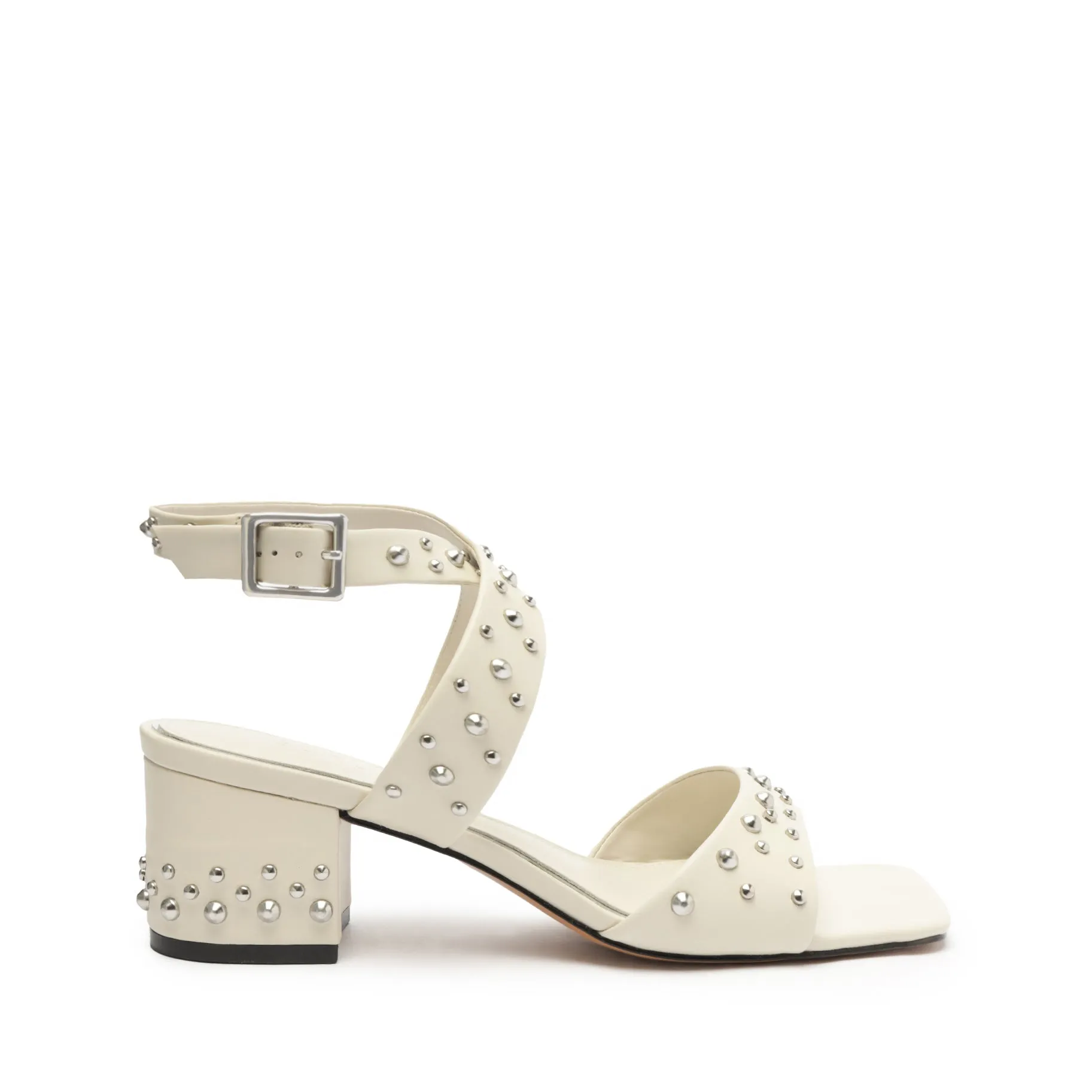 Lizzy Mid Block Leather Sandal