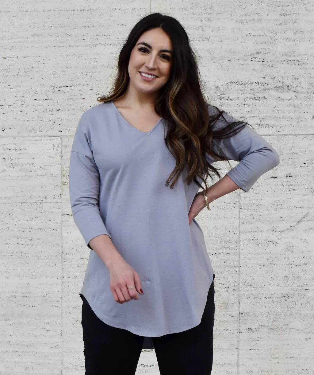 Malorie Tunic in Lilac Grey