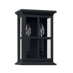 Mansell Coastal Outdoor Wall Lantern - 11" - Black