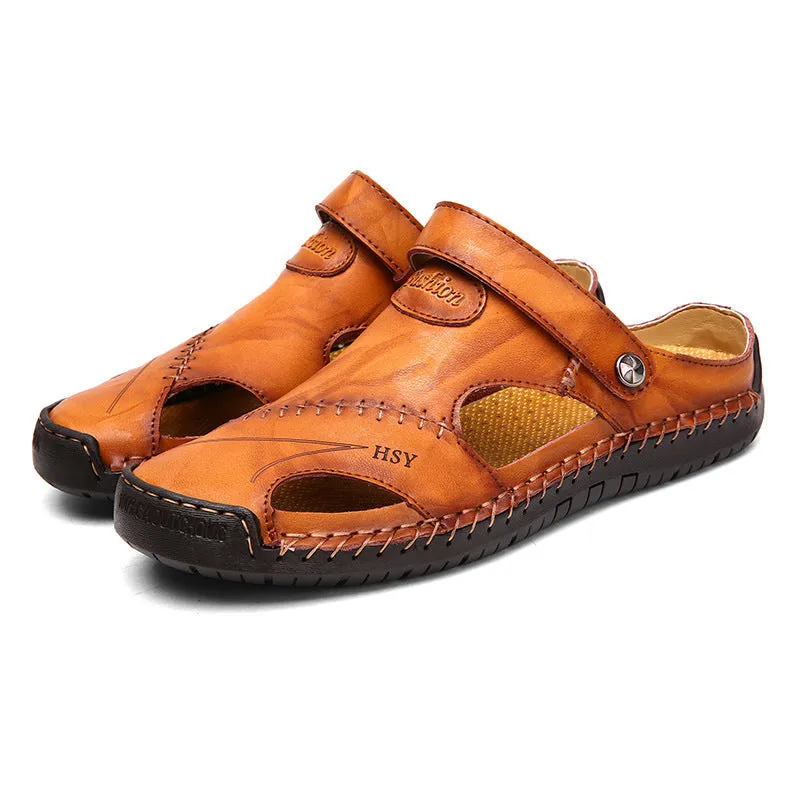 Men's Soft Genuine Leather Beach Sandal