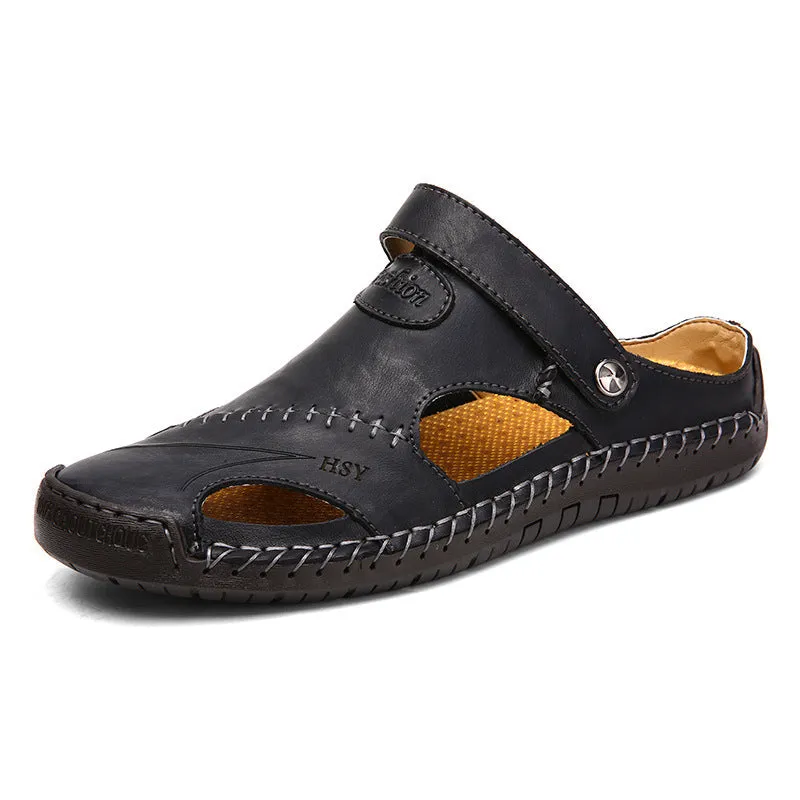 Men's Soft Genuine Leather Beach Sandal