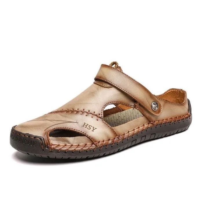 Men's Soft Genuine Leather Beach Sandal