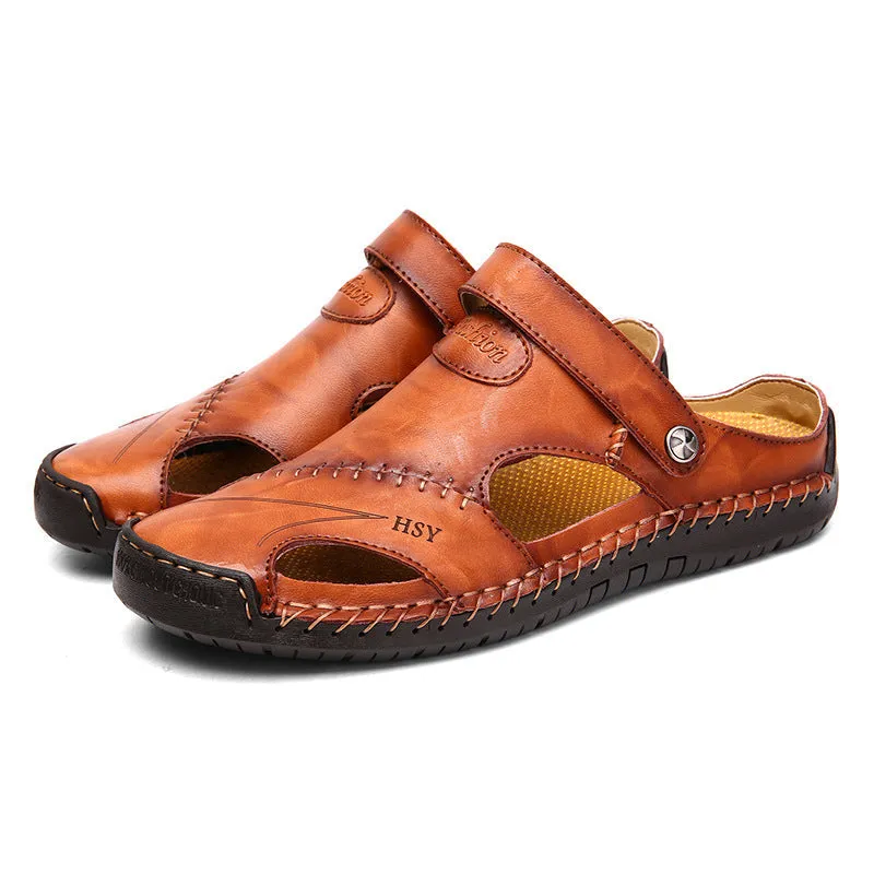 Men's Soft Genuine Leather Beach Sandal