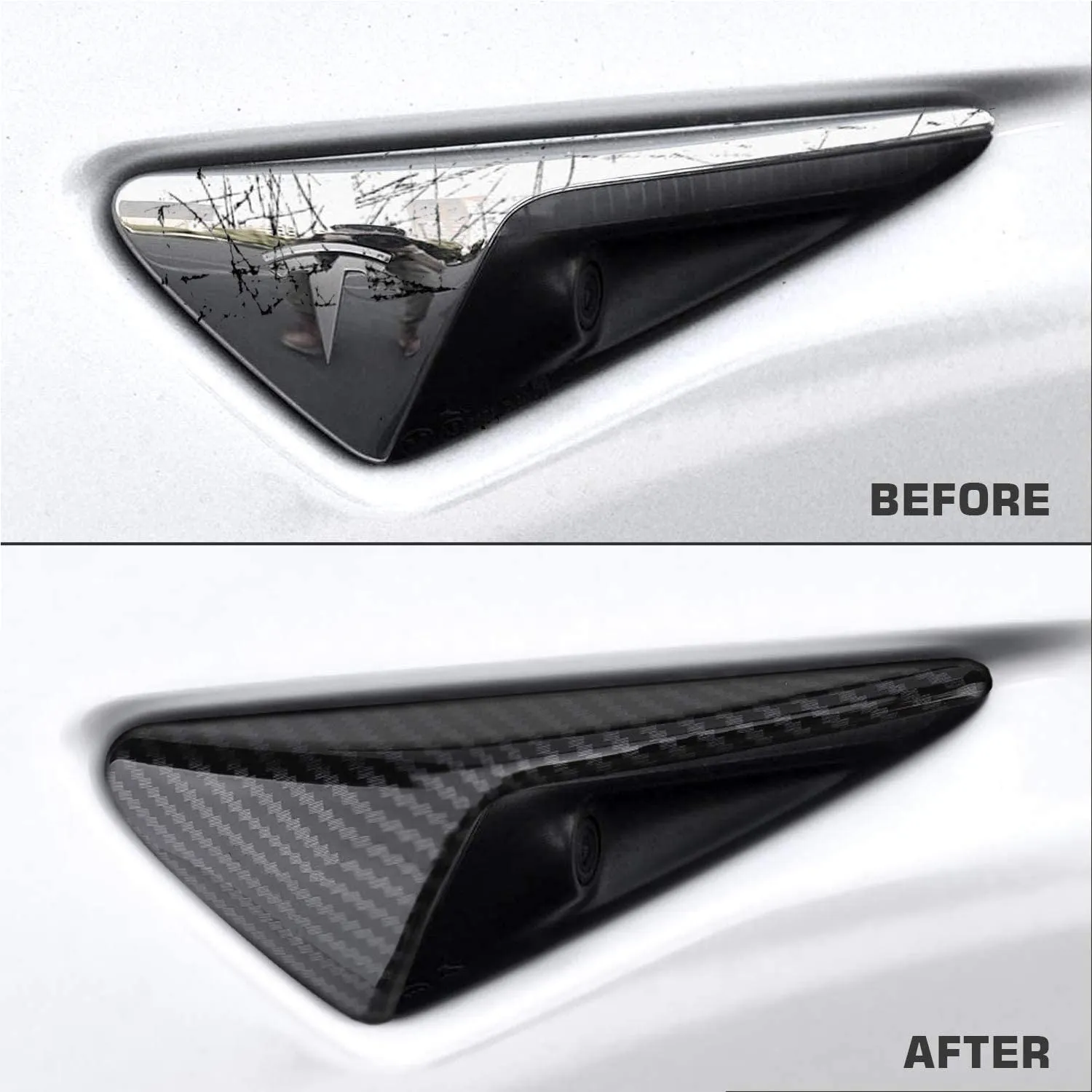 Model 3 / S / X Side Camera Turn Signal Cover - Carbon Fiber Exterior Mods