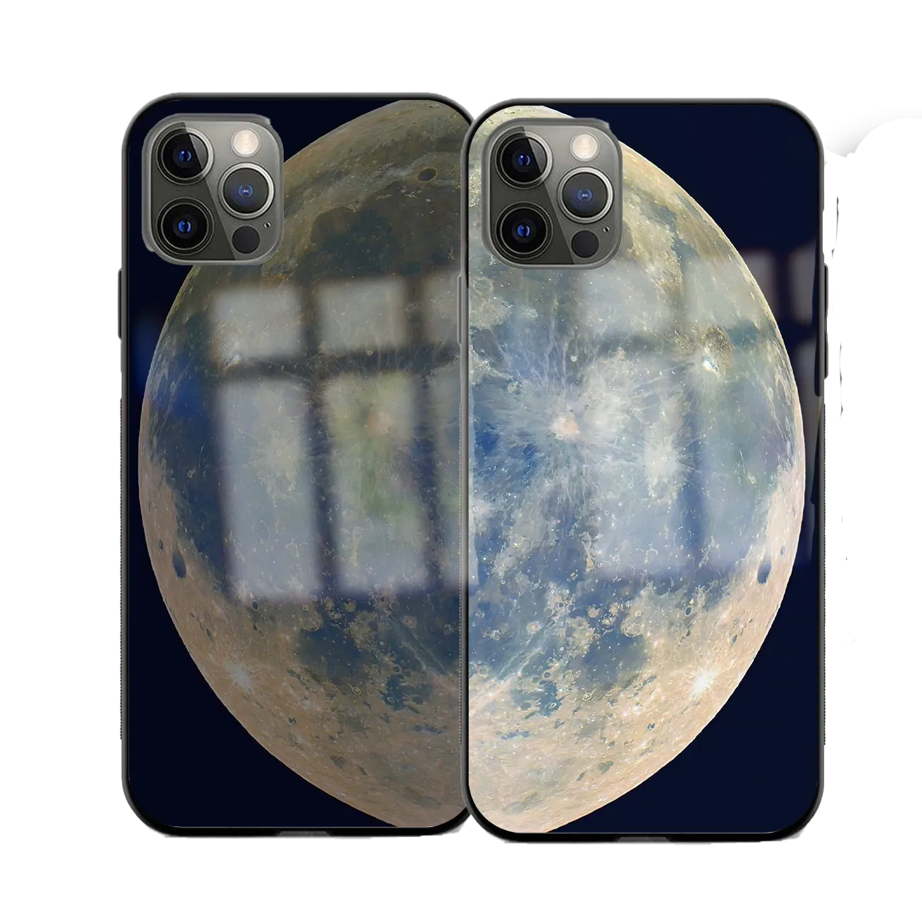 Moon Matching Phone Glass Cases