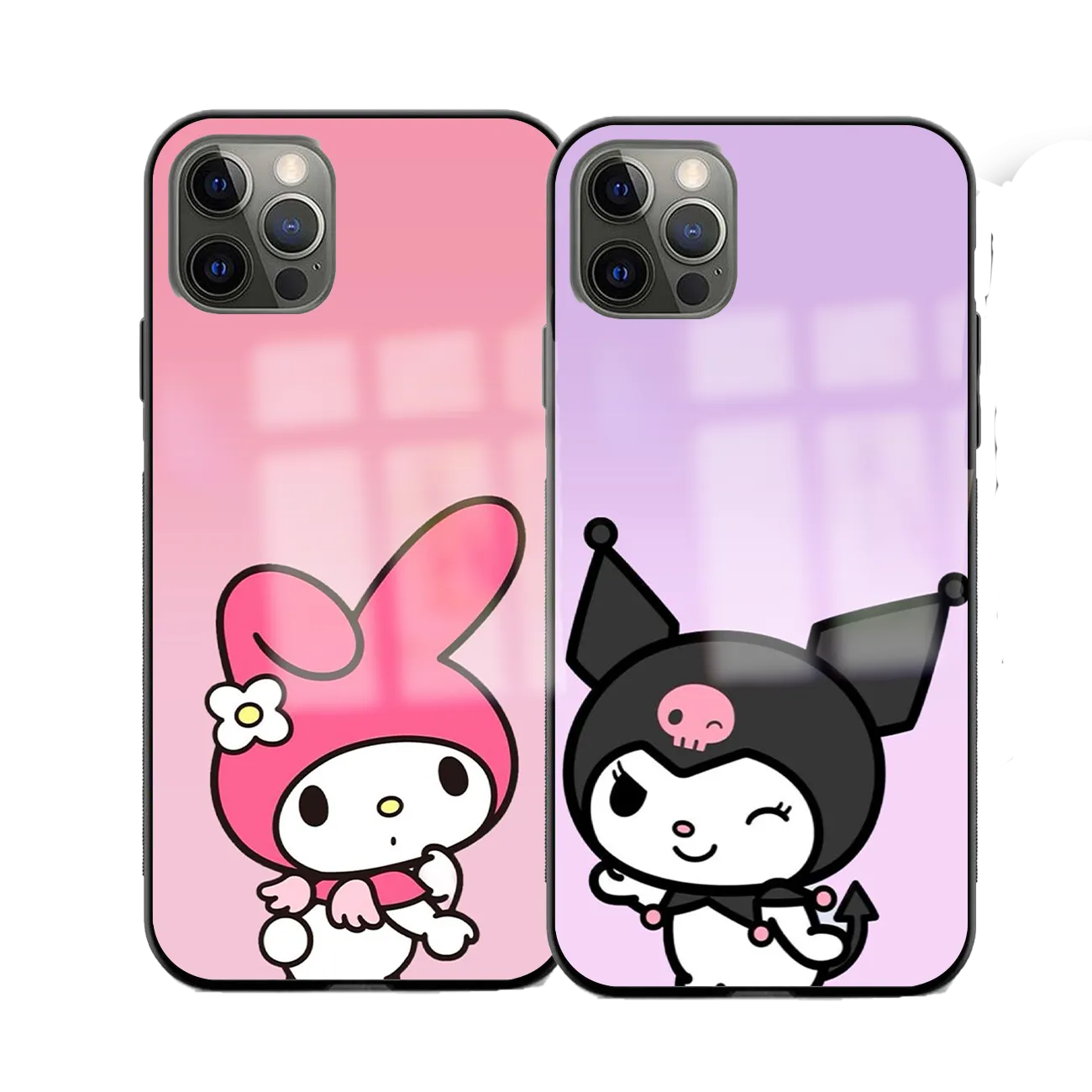 My Melody - Kuromi Aesthetic Matching Phone Glass Cases