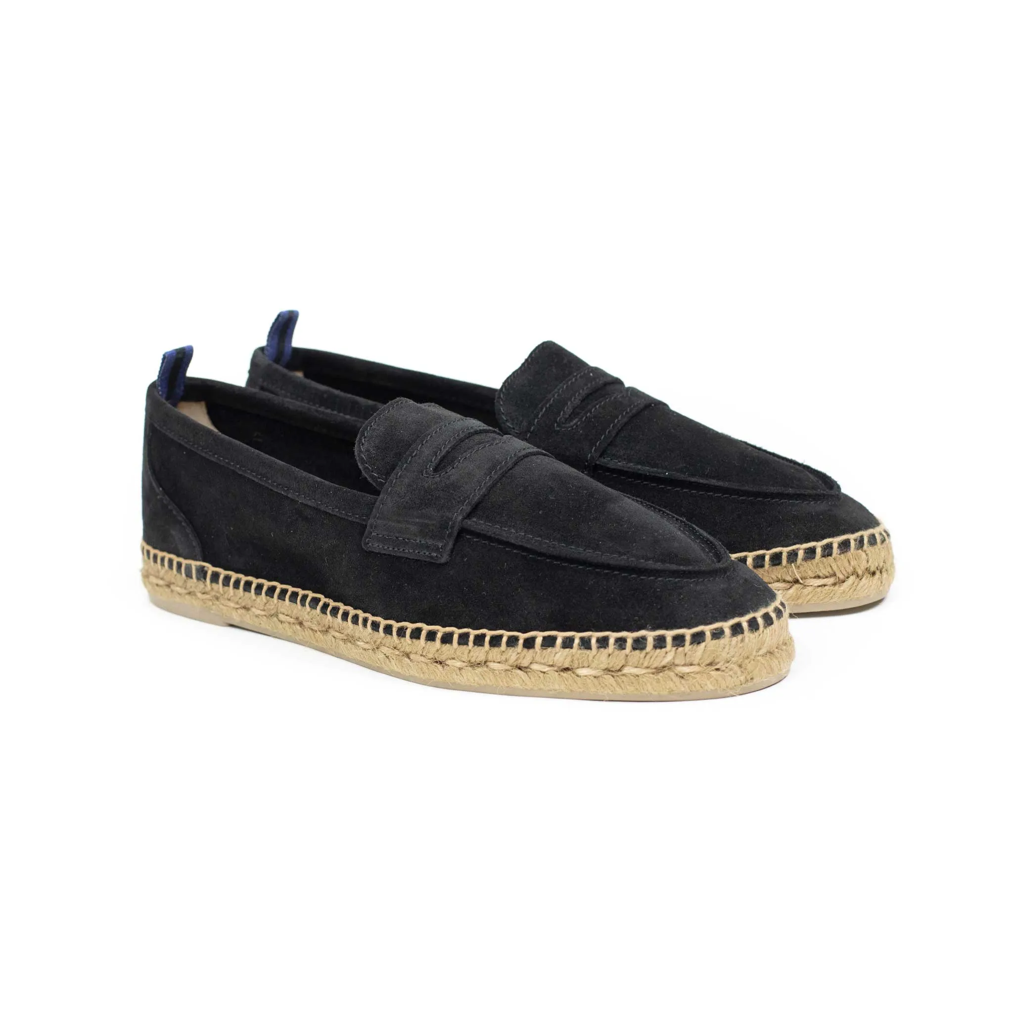 Nacho penny-loafer style espadrilles in black suede