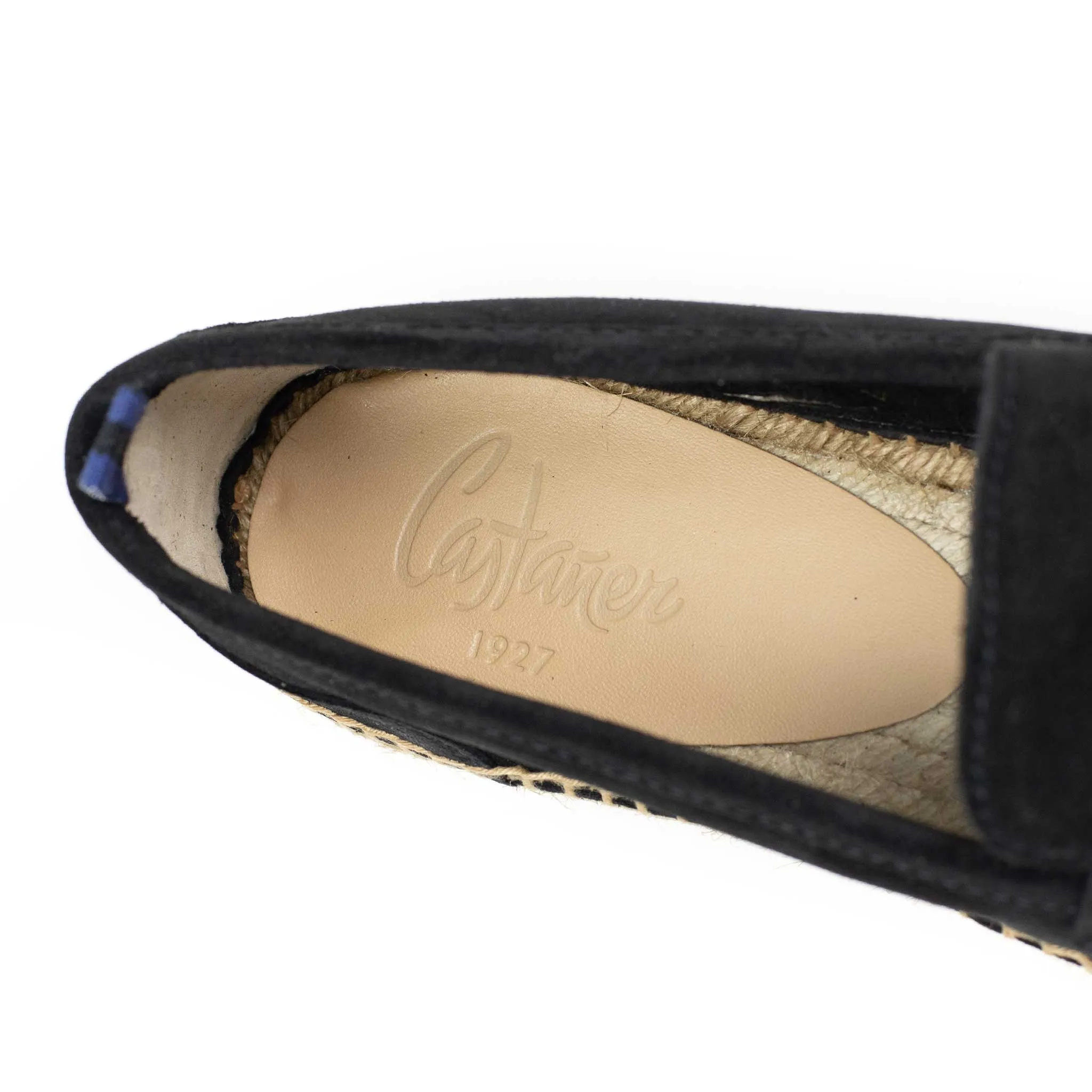 Nacho penny-loafer style espadrilles in black suede