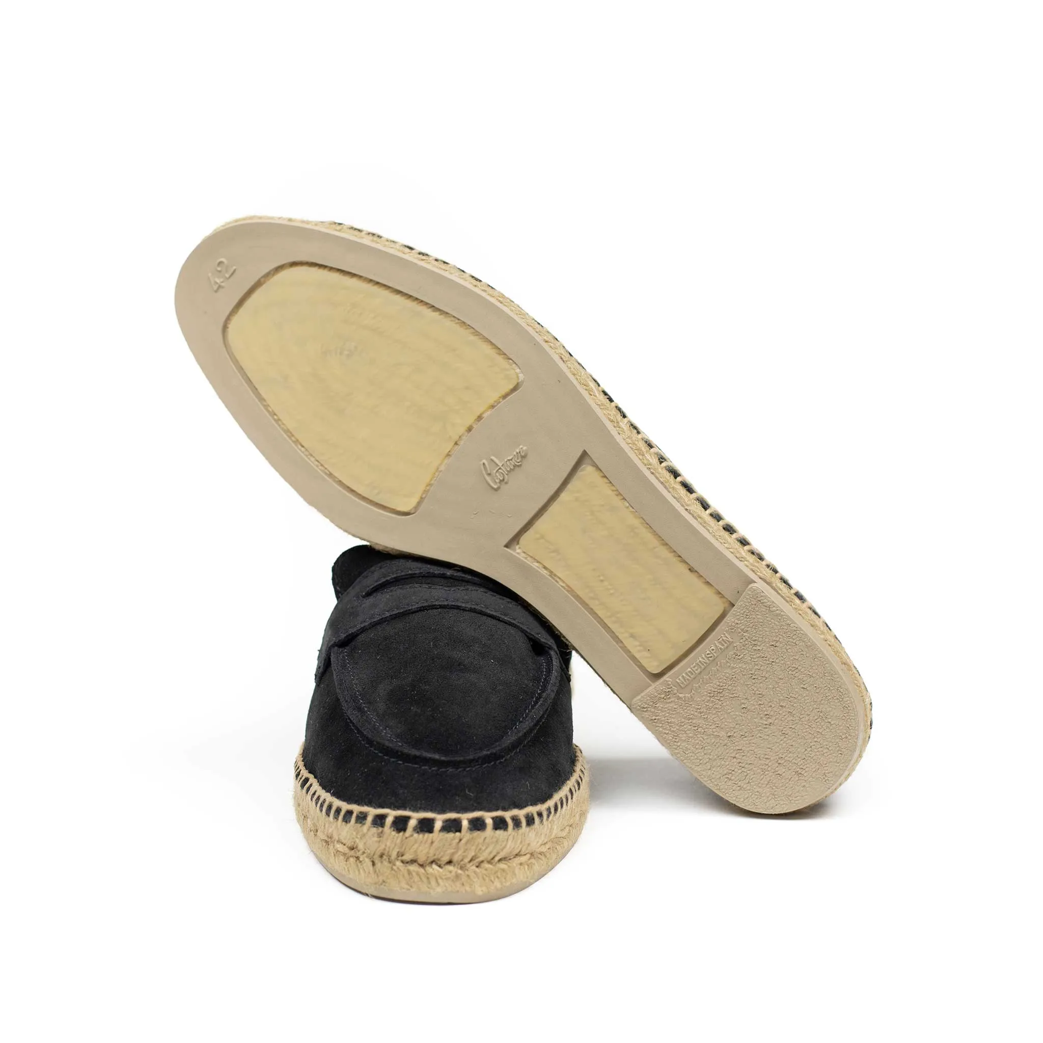 Nacho penny-loafer style espadrilles in black suede