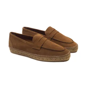 Nacho penny-loafer style espadrilles in snuff suede (restock)