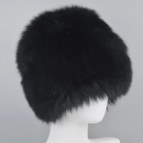 Natural Fox Fur Hat - Luxurious Winter Accessory for Women | Adjustable Size   Real Fur Material | JbenikY