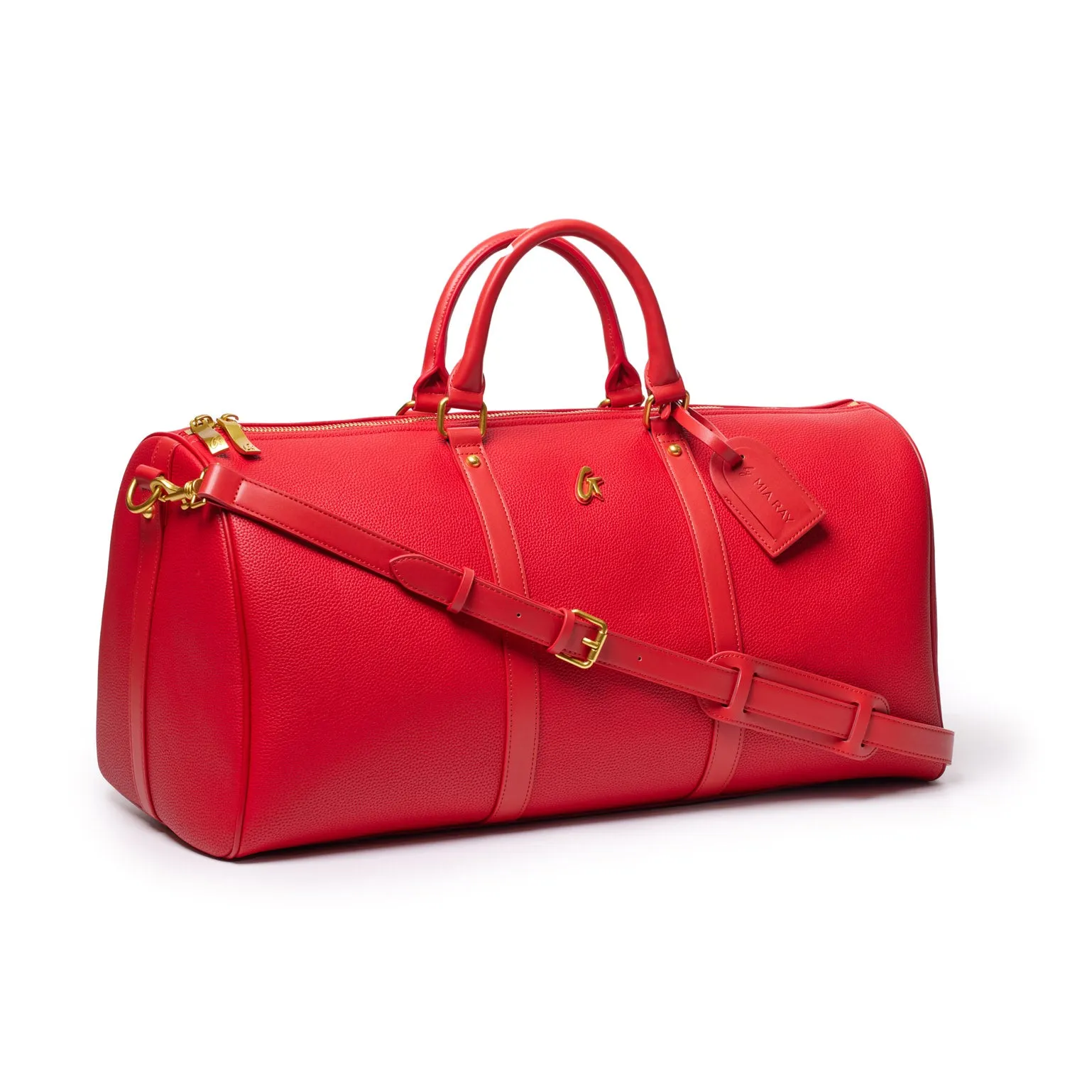 PEBBLE DUFFLE BAG RED