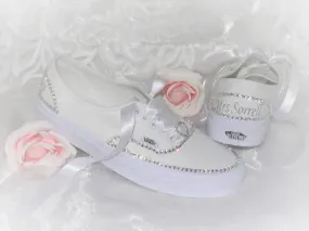 Personalised Wedding Bridal Custom Crystal Vans Sneakers / Bling Sneakers / Bride Sneakers,