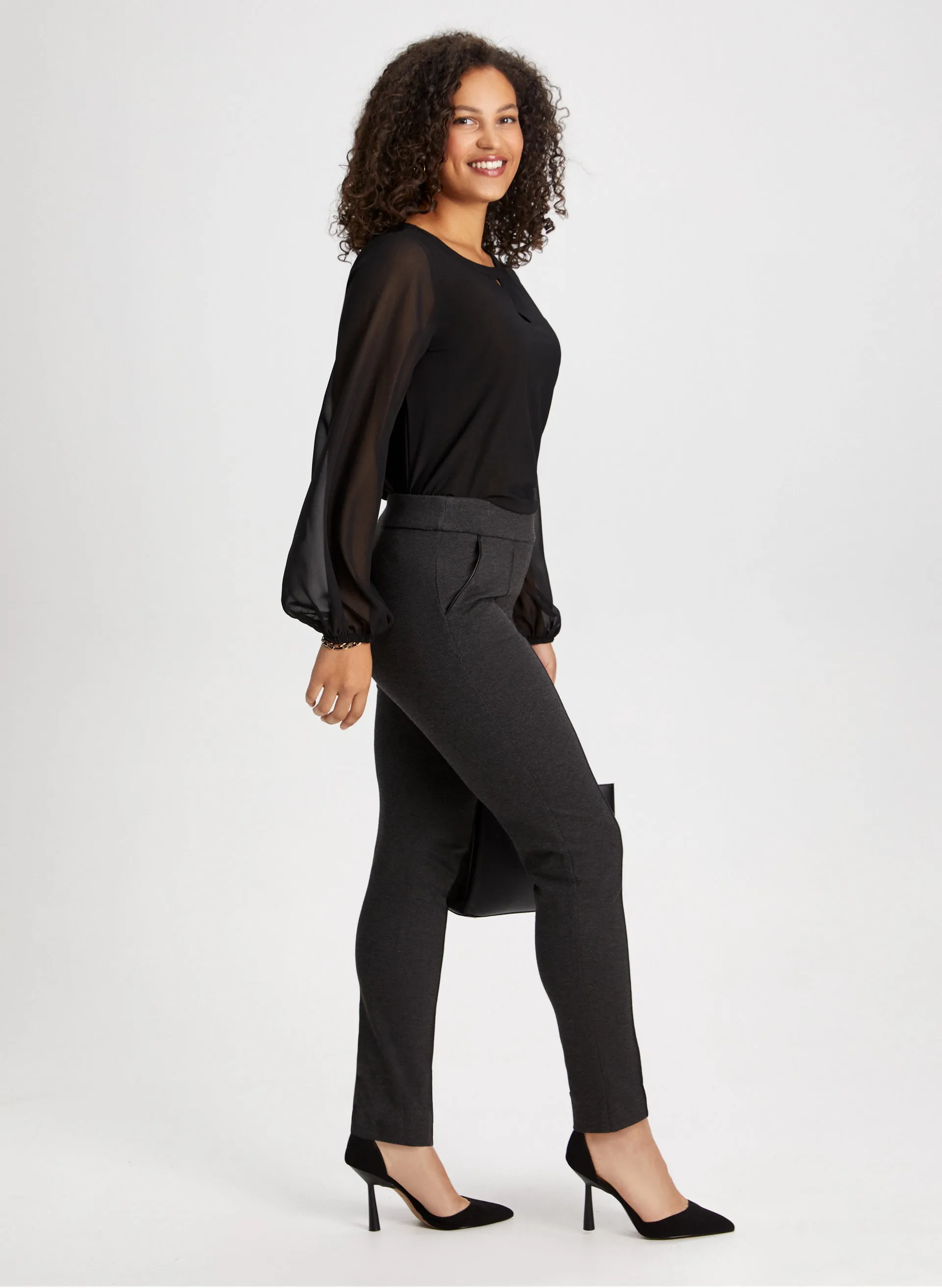 Pull-On Slim Leg Pants