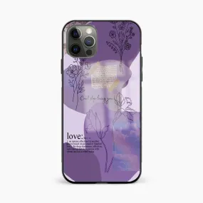 Purple Floral (For Her) Glass Phone Case Cover