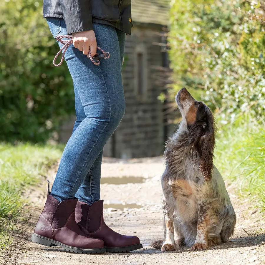 Quebec Waterproof Ankle Boots - Bordeaux