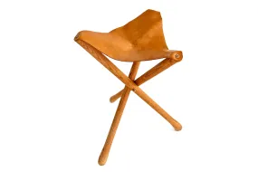 Solid Leather Stool