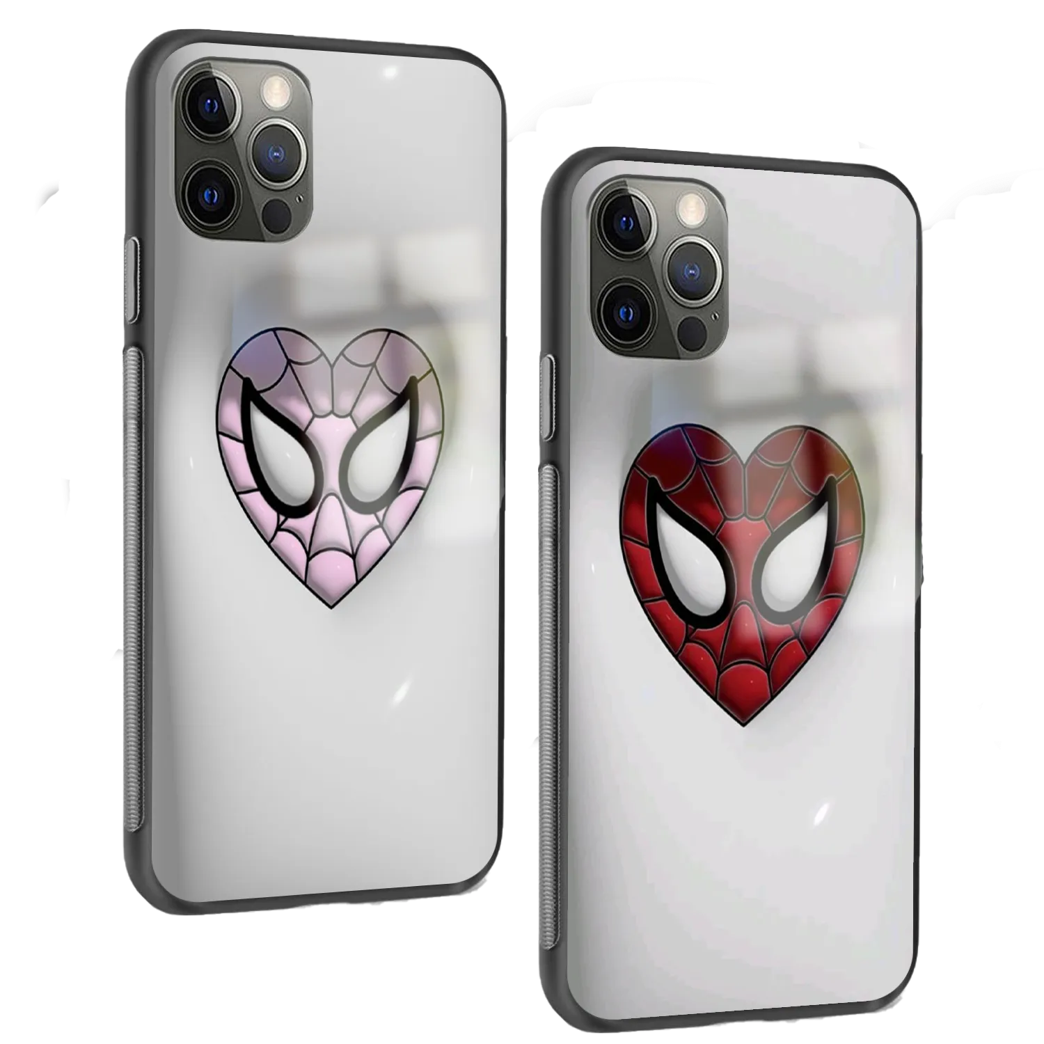 Spider-Man / Spider-Gwen Matching Phone Glass Cases