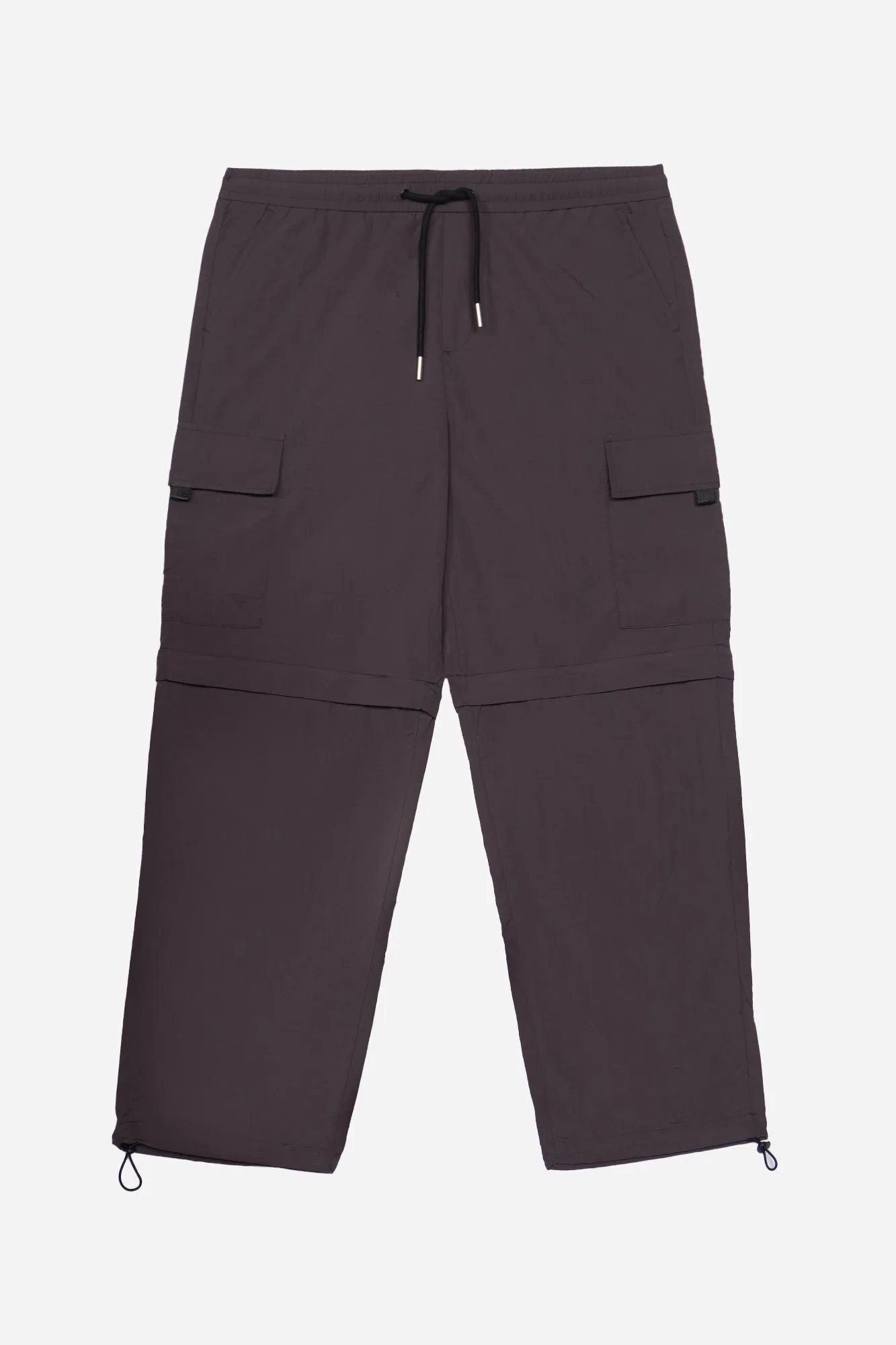 Straight Fit Nylon Pull On Convertible To Shorts Cargo Trousers