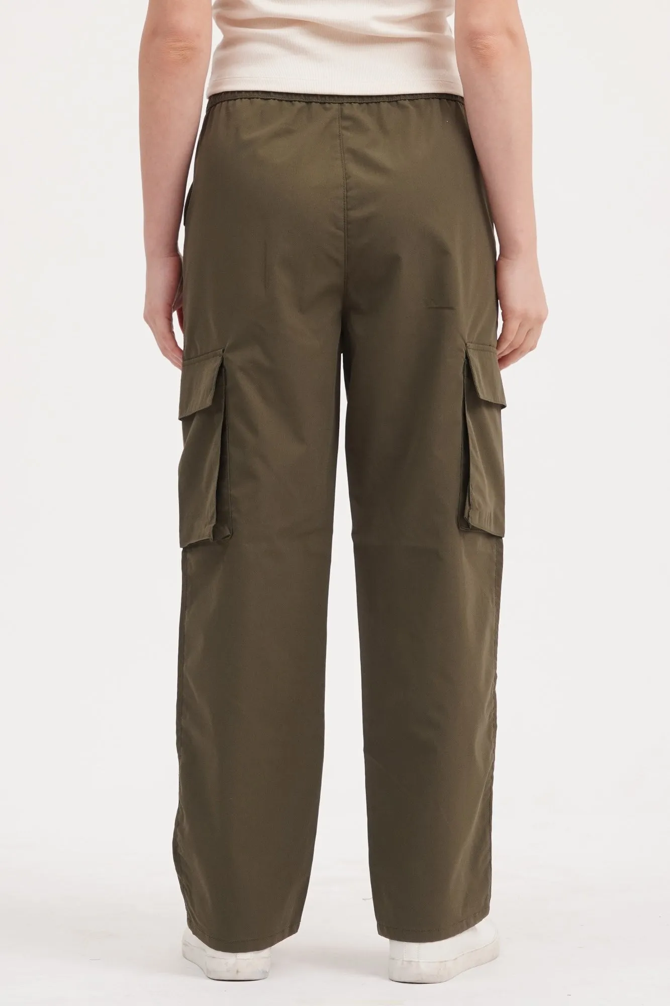 Straight Fit Pull-On Cargo Trousers