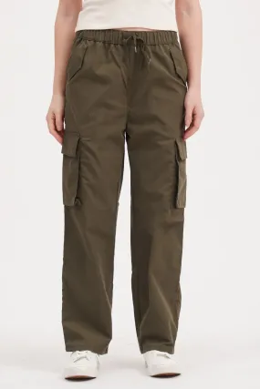 Straight Fit Pull-On Cargo Trousers