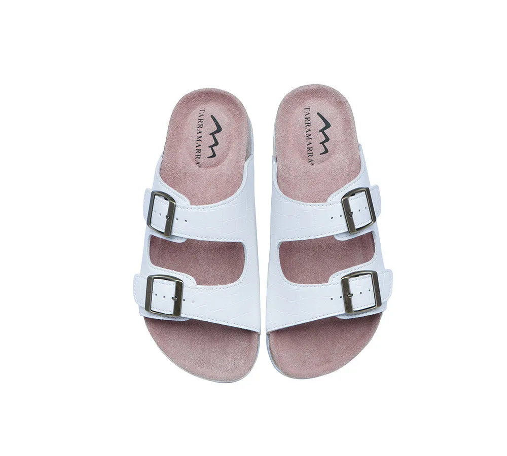 TARRAMARRA® Adjustable Strap Embossed Summer Beach Sandal Slides Oliver