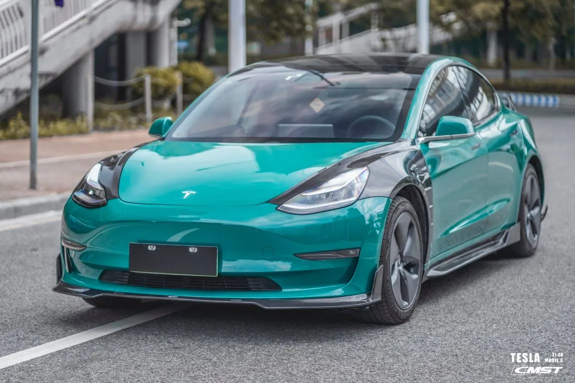 TESERY Tesla Model 3 Carbon Fiber Side Skirts Ver.4