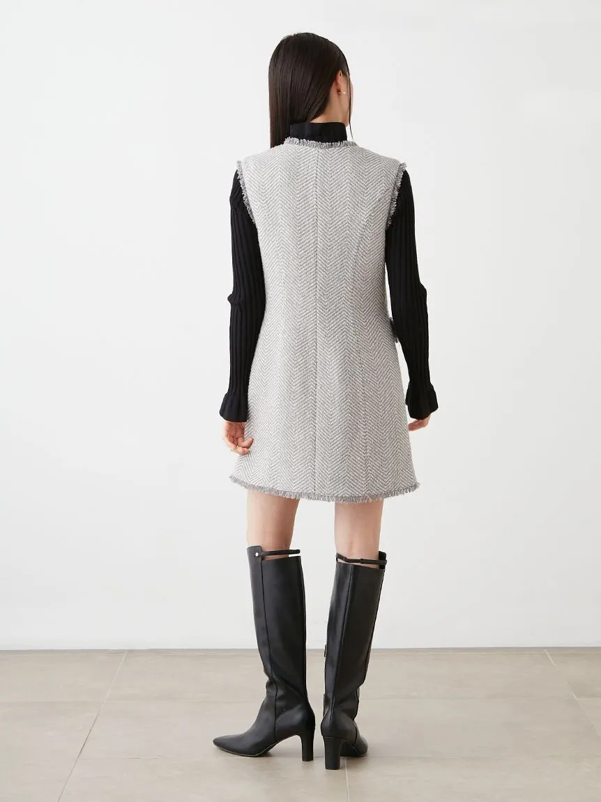 Tweed Vest Mini Dress