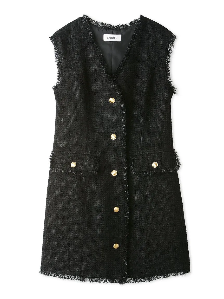 Tweed Vest Mini Dress