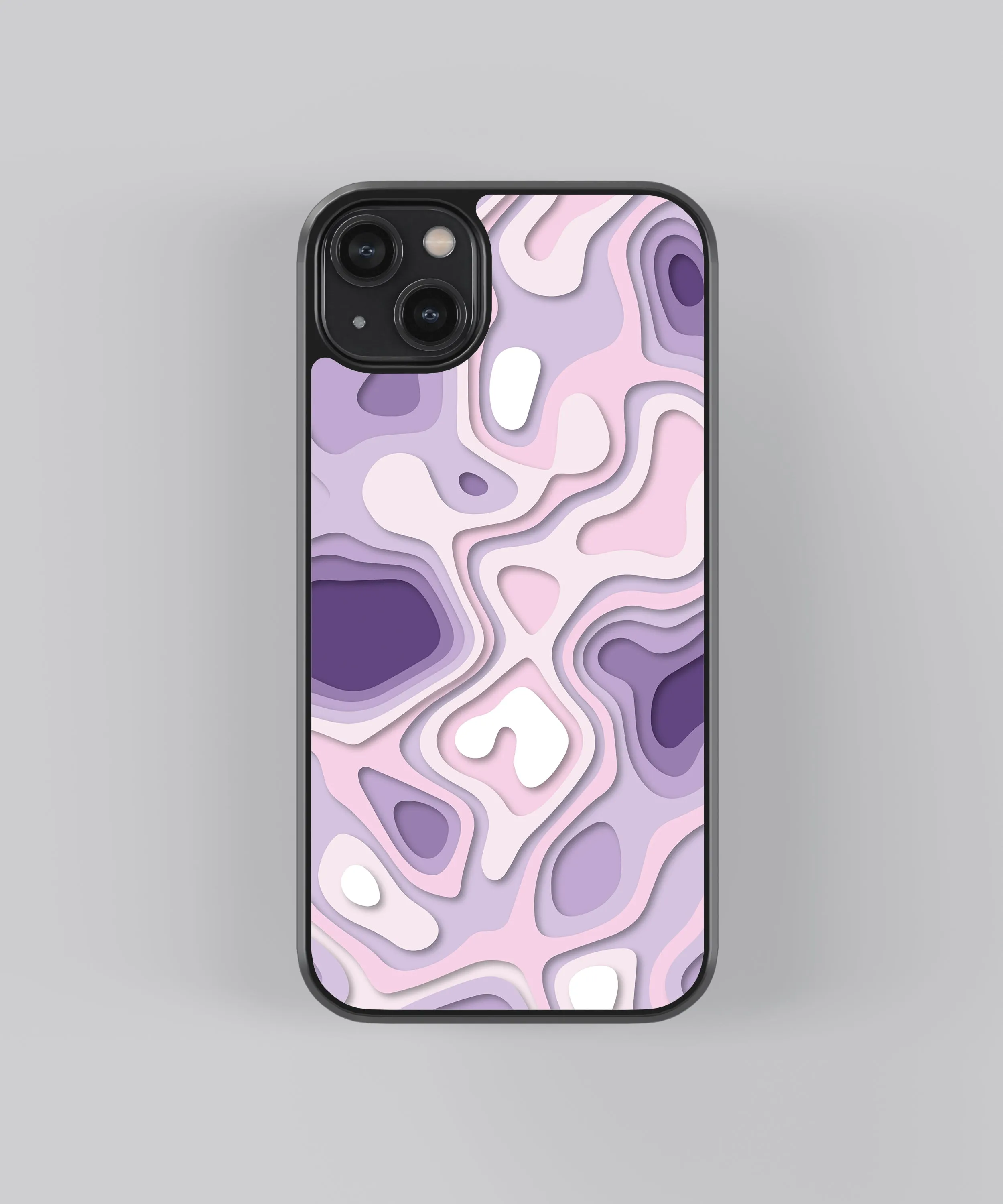 Violet Pattern Abstract Glass Phone Case Cover