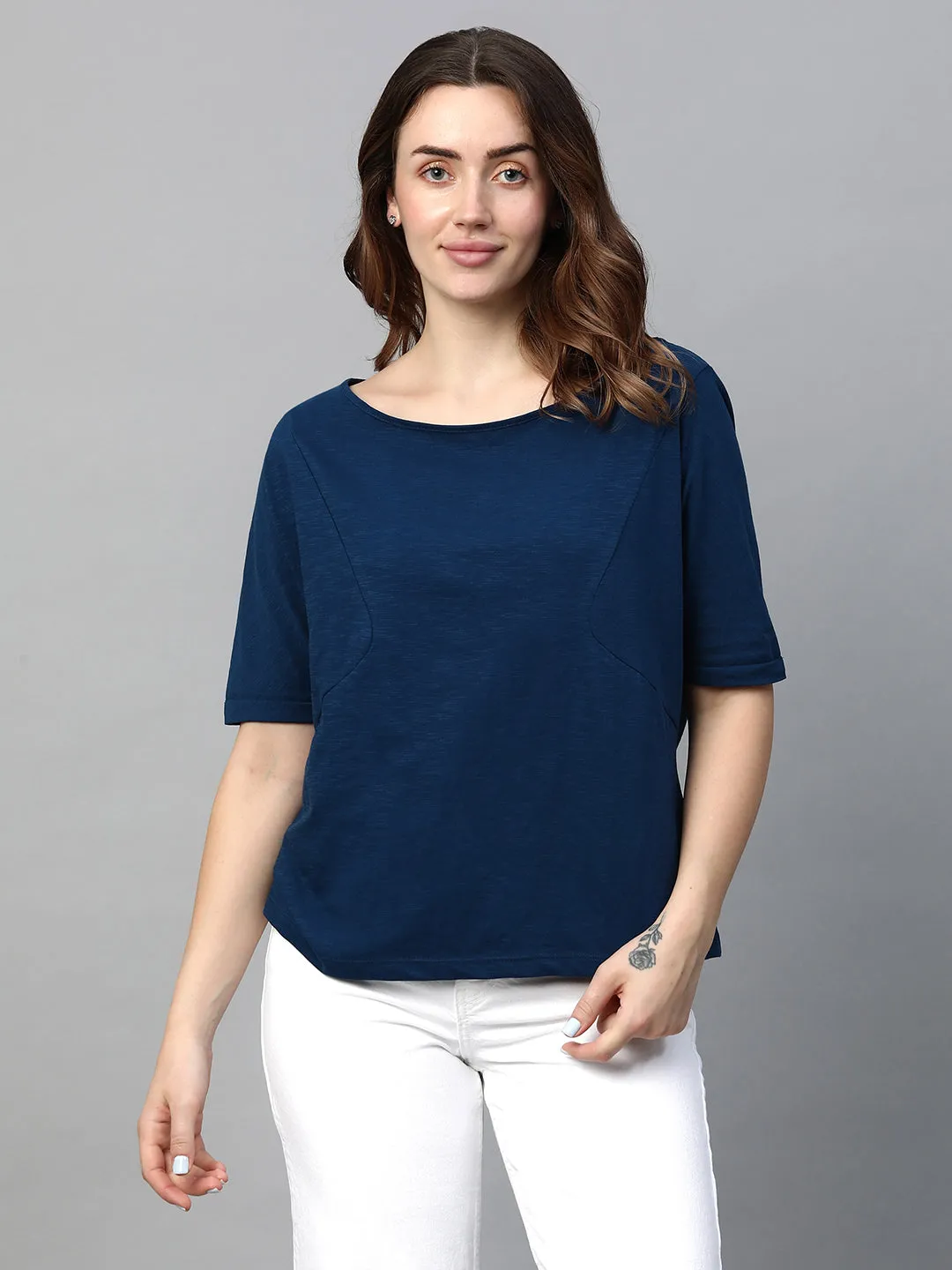 Women's Royal Cotton Regular Fit Tshirt