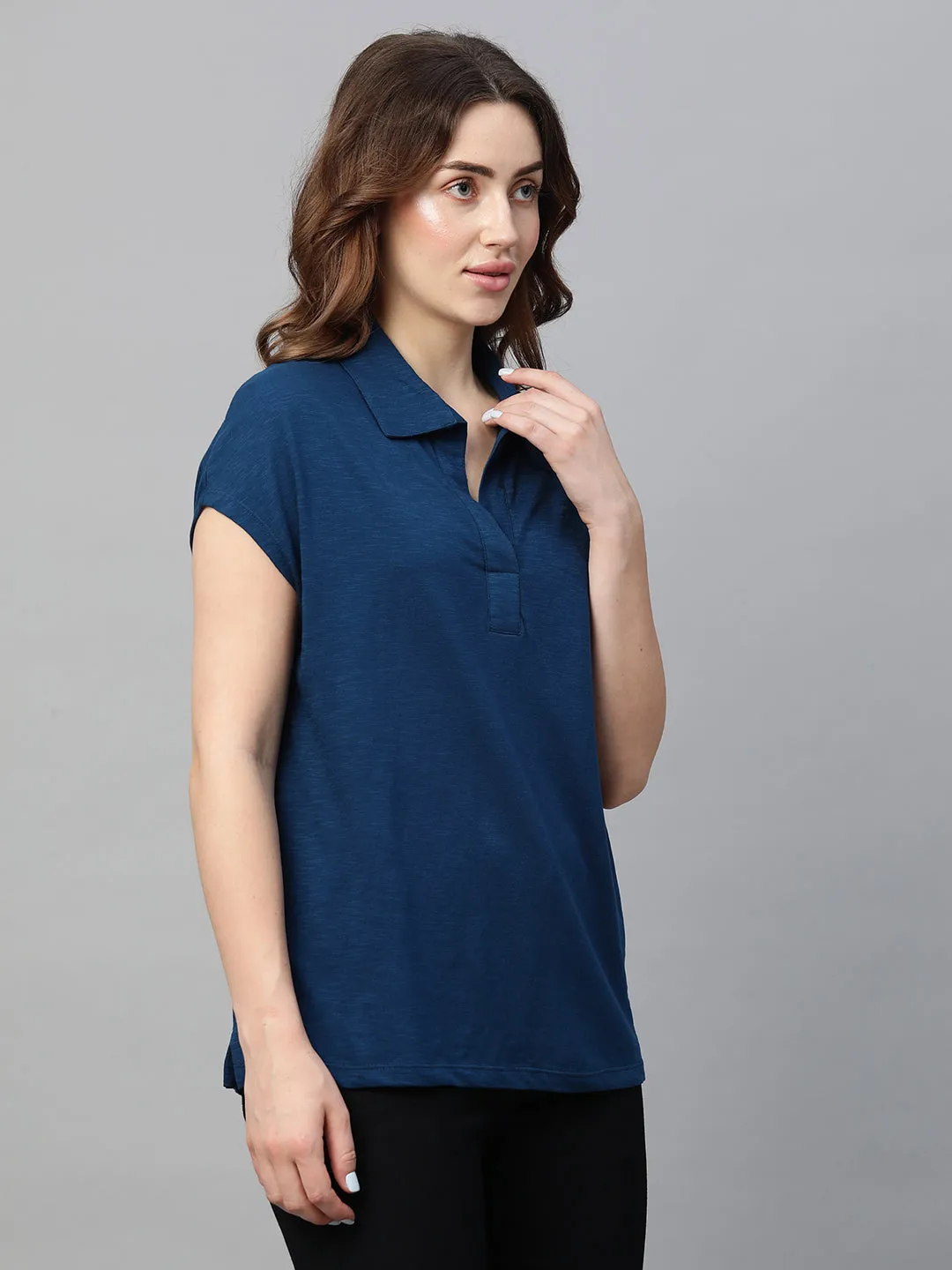 Women's Royal Cotton Regular Fit Tshirts