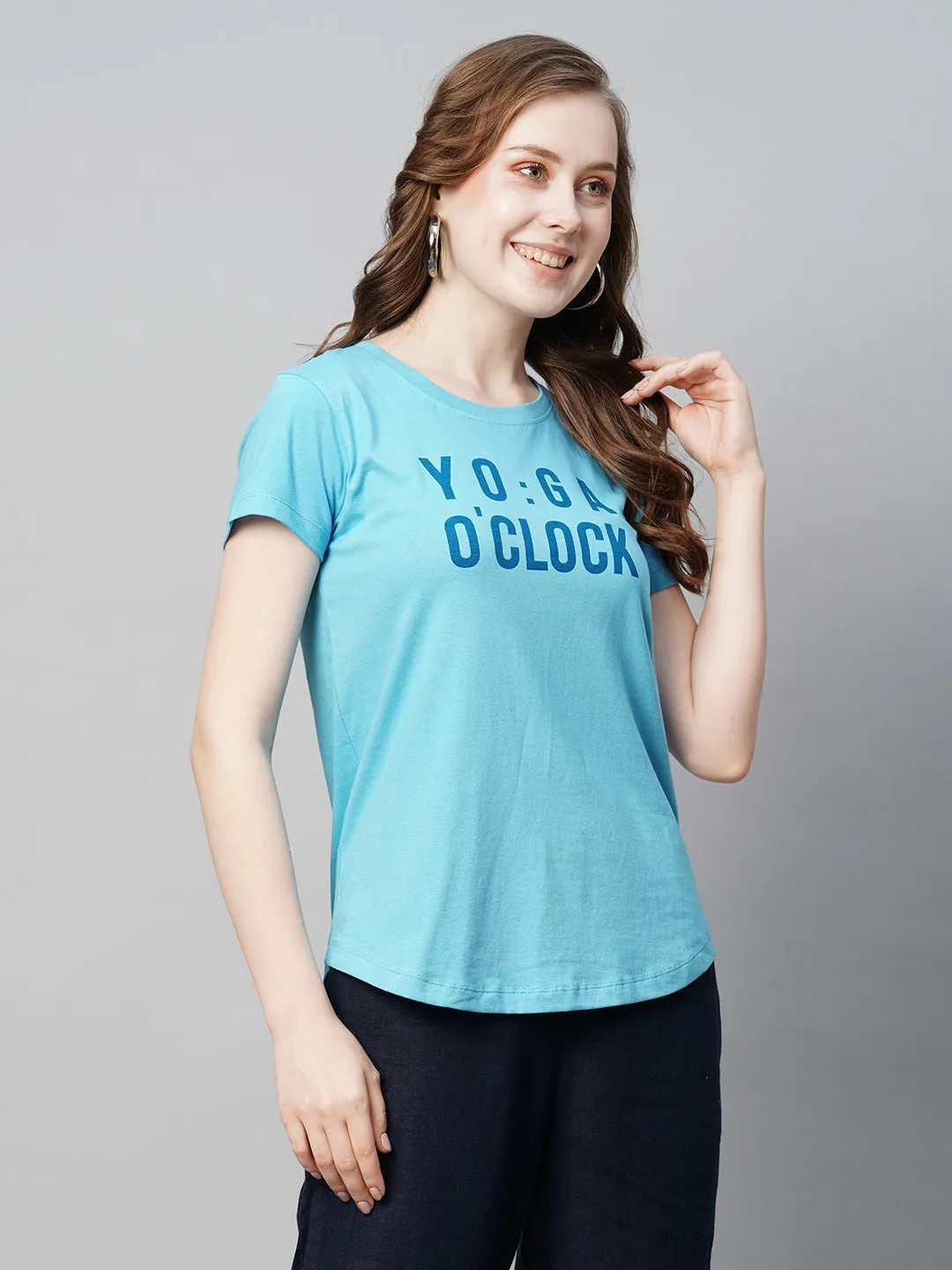 Women's Sky Cotton Regular Fit Tshirt