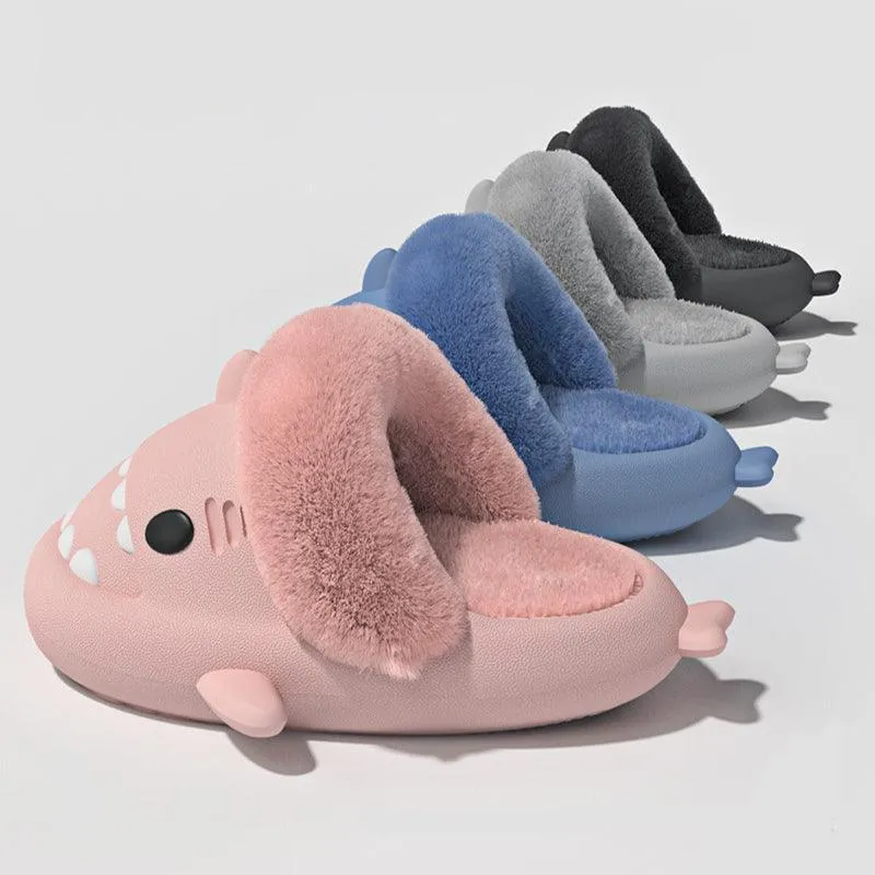 Women's Winter Shark Slippers - Detachable Warm Plush