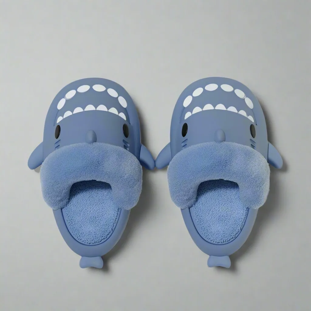 Women's Winter Shark Slippers - Detachable Warm Plush