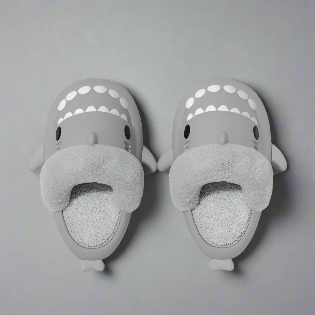 Women's Winter Shark Slippers - Detachable Warm Plush