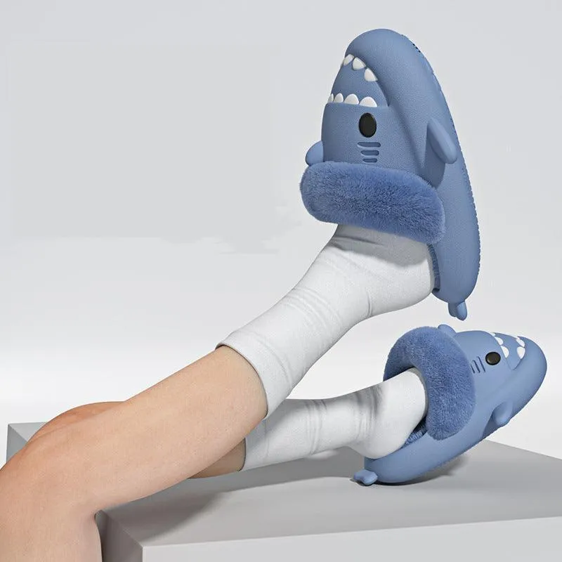 Women's Winter Shark Slippers - Detachable Warm Plush